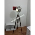 thumbnail image 2 of Nautical Sea Searchlight Chrome Spot Light With Brown Tripod Home Decor, 2 of 5