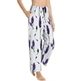 thumbnail image 6 of Salouo Lavender Flowers Print Women's Pajama Pants Casual Loose Sweatpants PJs Flowy Pants Drawstring Palazzo for Women Wide Leg Pants Lounge Pajama -X-Large, 6 of 8