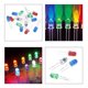 thumbnail image 1 of Diodo Emisor De Luz LED, Resina De Oxígeno Acero Inoxidable Diodo De Lámpara LED Rojo Amarillo Azul Verde 0.12 Pulgadas 5 Colores 500 Piezas Ecológico Para Bricolaje, 1 of 7