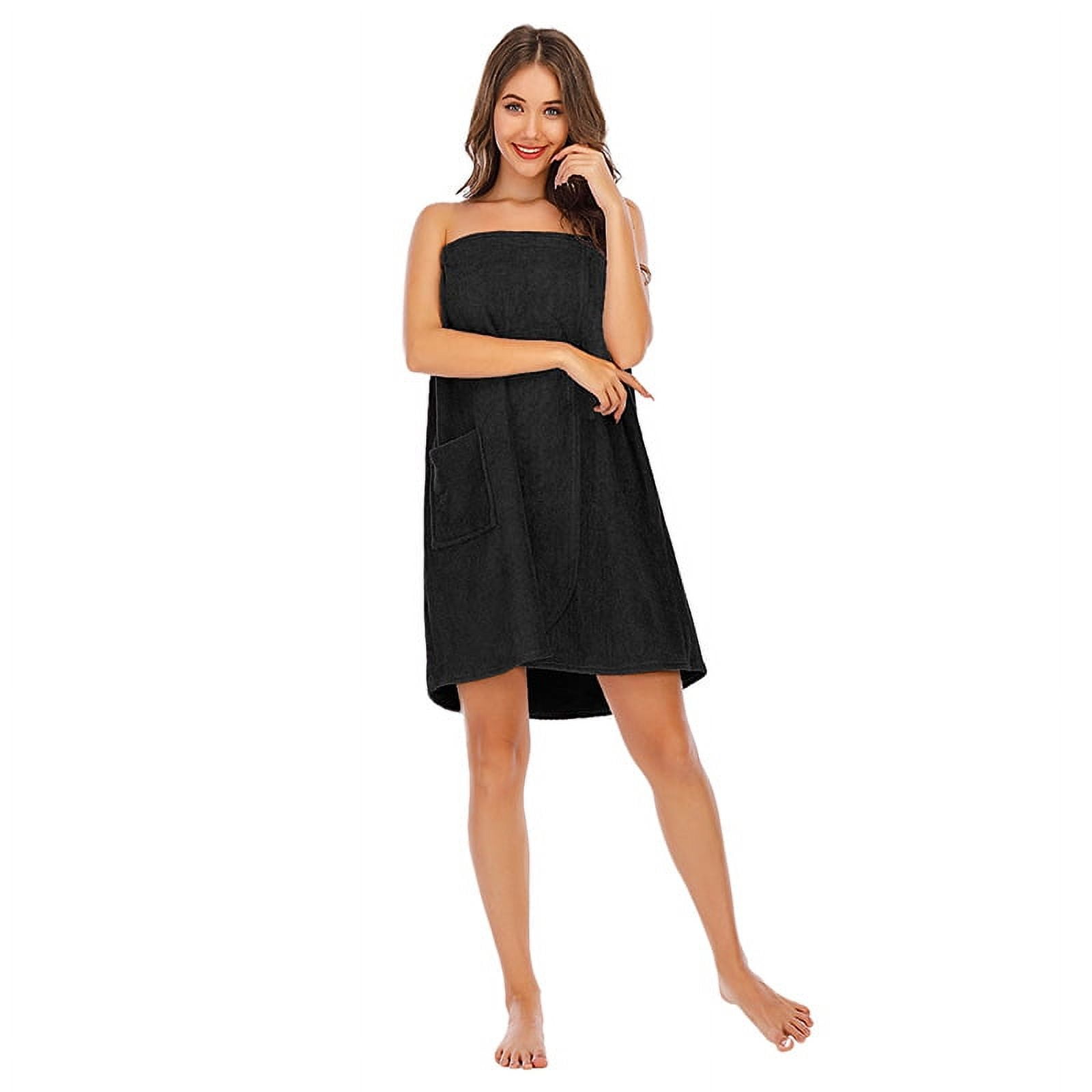Eternatastic Womens Bath Shower Wrap Body Towel Terry Cloth Spa Bath Towel Wrap with Adjustable Closure