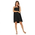 thumbnail image 2 of Women's Towel Wrap Bathrobe, Terry Cloth Cotton Towels Robe with Velcro, 2 of 7
