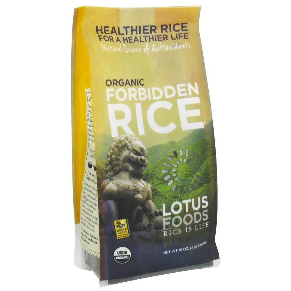 Lotus Foods Organic Forbidden Rice, 15 Oz, Pack of 6
