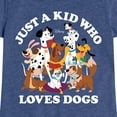 thumbnail image 3 of Disney Classics - Cats & Dogs - Just A Kid Who Loves Dogs - Toddler And Youth Girls Short Sleeve Graphic T-Shirt, 3 of 5