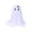 Black, variant on HHJZPR 23.62×9.84in Standing Fabric Ghost Floor Decor Kit, Interchangeable Face White Floating Ghost Ornament, Complete Assembly Seasonal Porch Indoor Covered Outdoor Decor for Halloween