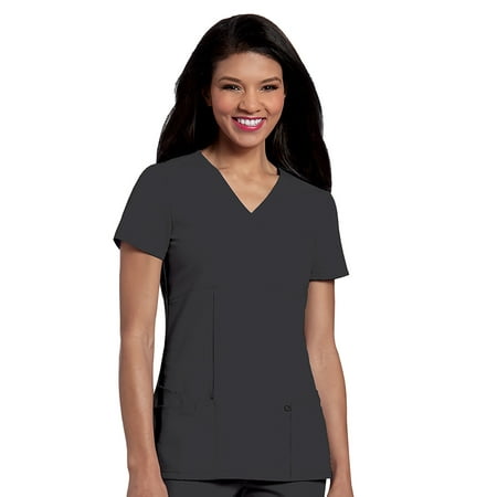 

Urbane Women s Ultimate Modern Tailored Fit Breathable Fade Resistant 4 Pockets Pull Over Empire Scrub Style 9038