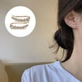 thumbnail image 5 of DAMAI Seven Star Diamond Stud Earrings, Sparkling Crystal Pierced Ear Climbers, Hypoallergenic Crystal Stud Wrap Earrings for Her for Wedding Christmas Anniversary, 5 of 8