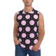 thumbnail image 1 of Balery Pink Groovy Disco Ball Camisetas sin mangas para hombre, absorbe la humedad y protege contra el mal olor.-XX-Large, 1 of 7