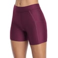 thumbnail image 1 of Charmo Women Swim Shorts with Pockets Solid Swim Board Shorts, 1 of 6