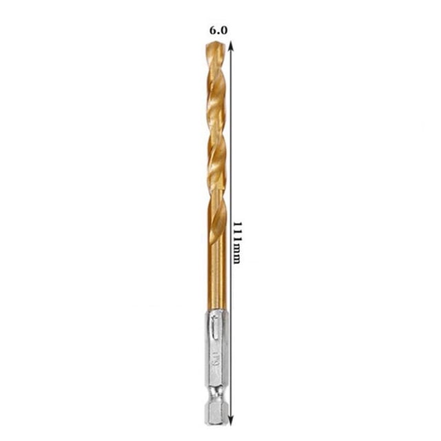 1 Pcs Disque de Perceuse HSS Haute Vitesse en Acier Titane 1/4 Hex Tige 6.0mm