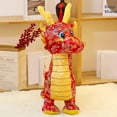 thumbnail image 6 of vnanda Non-deforming Dragon Plush Cartoon Printed Dragon Mascot Plushies Ornament Year of 2024 Zodiac Dragon Plush Standing Posture Kawaii Stuffed Pillow, 6 of 8