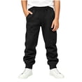 thumbnail image 3 of Edvintorg Boys Sweatpants Solid Color Casual Jogger Elastic Waisted Cuffed Athletic Pant with with Pocket Kids Clothes Size 5-14, 3 of 8