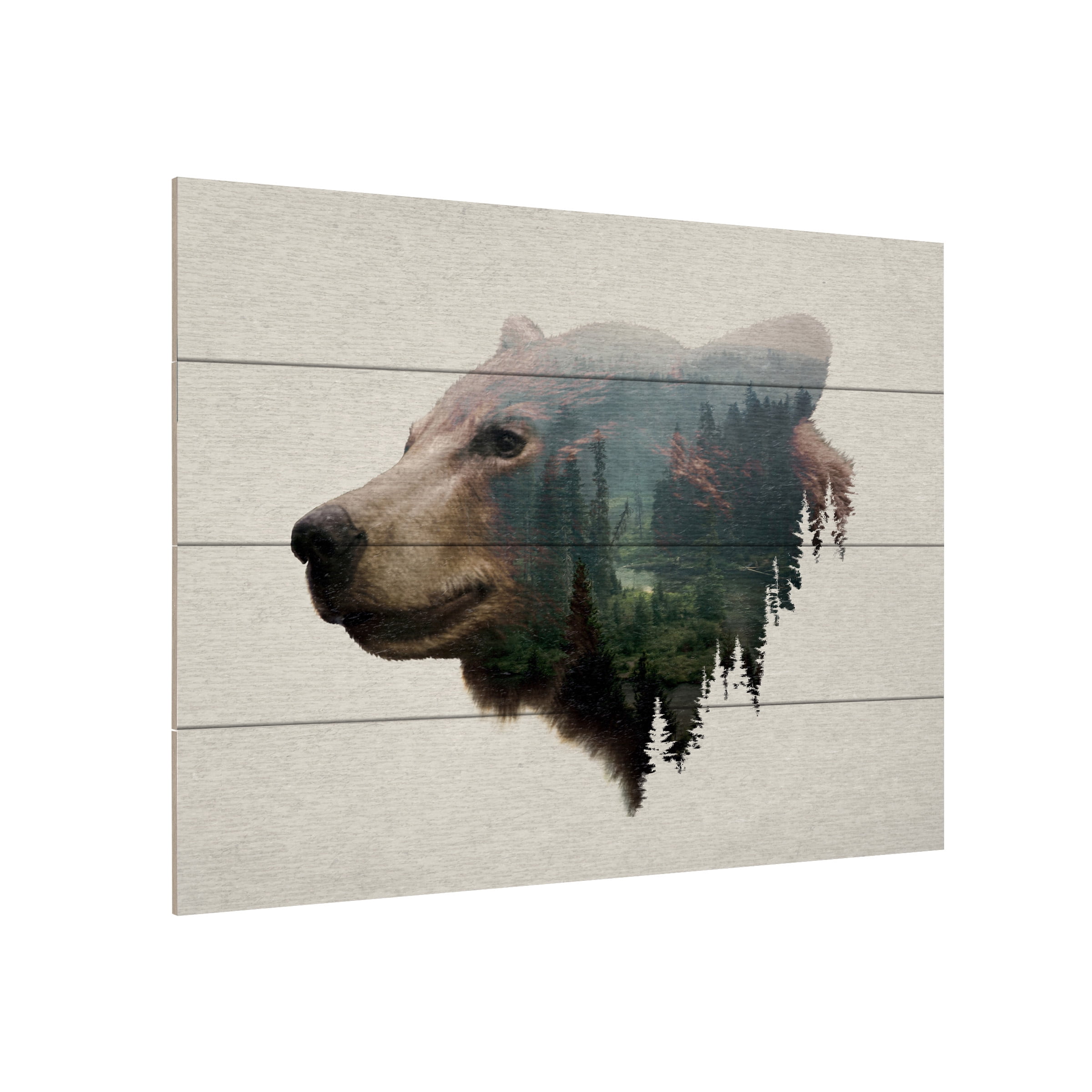 Davies Babies 'Pacific Northwest Black Bear' Wood Slat Art 12x16