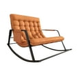 thumbnail image 4 of DOLITY Double Rocking Chair with Backrest Reclining Chair for Living Room Apartment Orange, 4 of 9