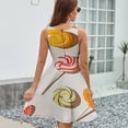 thumbnail image 6 of Rainbow Lollipop Women's Tank Dress V Neck Sleeveless Summer Sundress, 6 of 7