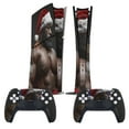 thumbnail image 2 of Skin Sticker for PS5 Slim Standard PS5 Pro Disc Digital Edition Console and Controllers Decals for Playstation 5 (Strong Black Santa Claus ,PS5 Pro Standard), 2 of 5