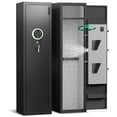 thumbnail image 1 of Silkight Gun Safe, Biometric Long Gun Safes with Fingerprint, Quick Access Long Gun Safe with Pistol Bag, Gun Cabinet with Removable Shelf & Gun Rack, Backlit Keypad & LED Light, 1 of 8