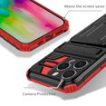 thumbnail image 3 of Allytechgroup for iPhone 16 Pro Max Rugged Case with Cards Holder, Heavy Duty Shockproof Hybrid PC TPU Back Cover Anti-Scratch Bumper Protective Phone Case for iPhone 16 Pro Max, Red, 3 of 9