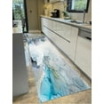 thumbnail image 3 of Customs Rugs, Blue Rugs, Runner Rug, Blue Marble Rugs, Modern Rug, Easy to Clean Rugs, Gray And Blue Marble Rugs, Decorative Rug, Runner Rug, 3.3'x6.5' - 100x200 cm, 3 of 7