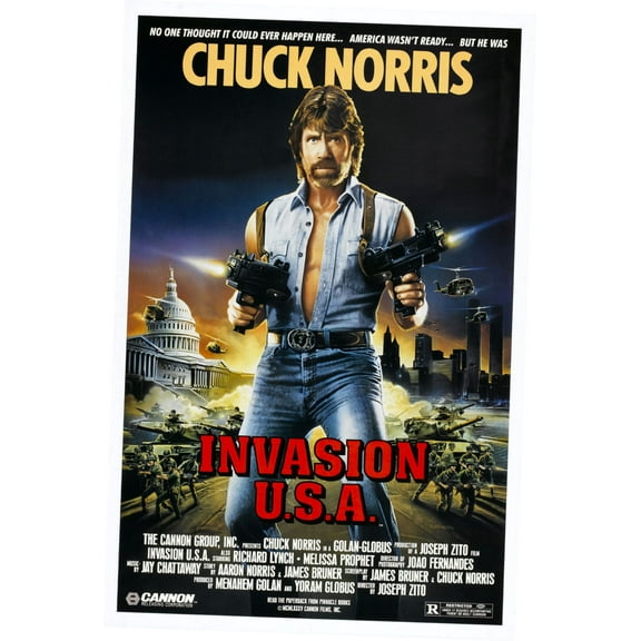 Poster Time Invasion Usa Chuck Norris Movie Poster 11inx17in Mini Poster 11x17 poster Color Category: Multi, Unframed, Ages: Adults