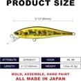 thumbnail image 2 of shiyou-Pointer 65S ~Sinking~ Trout Lure, Fishing Bait, Jerkbait, 2 of 4