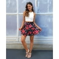 thumbnail image 5 of Shorts for Women Summer Casual Chiffon Skorts Boho Ruffle Tennis Mini Skirts Red flowers M, 5 of 8