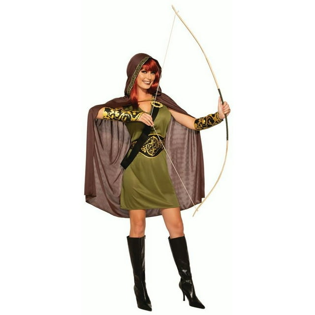 Costume de Chasse Forestière Déguisement Robe Inspirée du Capoin de Robin pour Femmes Elf Fairy 14/16