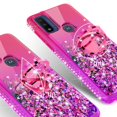 thumbnail image 4 of GW USA Case for Moto G Pure / Moto G Power 2022 Case Ring Kickstand Liquid Quicksand Glitter Cute Phone Case Clear Bling Diamond Shock Protective Cover for Girls Women - Hot Pink/Purple, 4 of 6