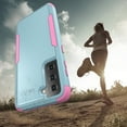 thumbnail image 6 of Galaxy S21 Plus SM-G996 Case , [ Teal + Pink ] Shockproof Heavy Duty Armor Protective Phone Cases Hard Rugged Bumper Cover for Samsung Galaxy S21 + Plus SM-G996, 6 of 6