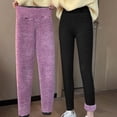thumbnail image 4 of High Waisted Yoga Pants Women Fleece Sherpa Lined Straight Leg Leggings Winter Thermal Thick Yoga Pants with Pockets, 4 of 9