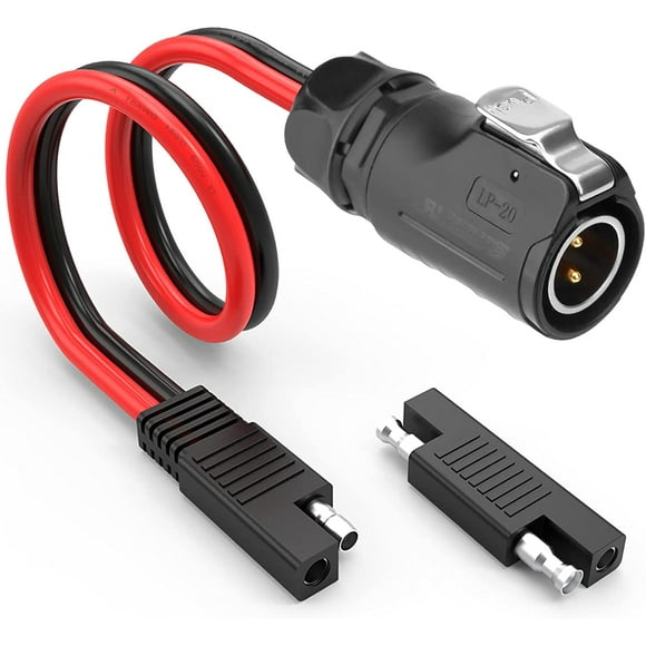 GFDYREE 10AWG 2 Pin Power Industrial Circular Connector to SAE Adapter Cable, Furion Solar Plug to SAE Connector, Fit for Furrion, Solar Panel Suitcase, Forrest River RV Ports