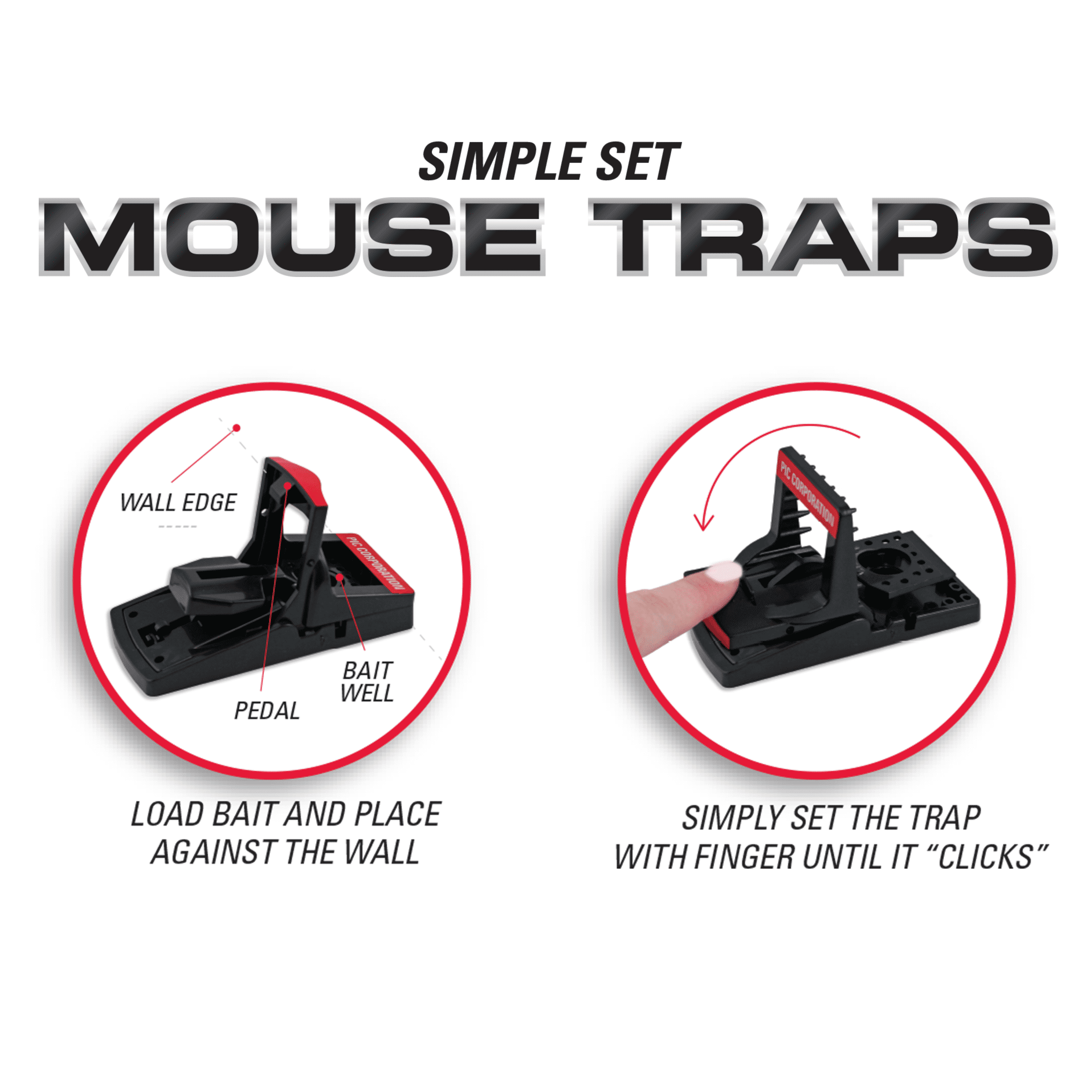 PIC Mouse Traps, Simple Set - 2 traps
