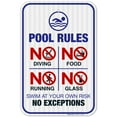 thumbnail image 1 of Pool Rules Sign, No Diving Pool Sign,, 1 of 8