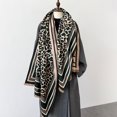 thumbnail image 2 of Poncho 2024, chal cálido, bufanda gruesa para mujer, manta de invierno de cachemira de lujo, bufanda con estampado, poncho de viaje, estolas, Echarpe, 2 of 5