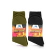 thumbnail image 2 of Arctic Snug Men and Women Thermal Winter Fleeced Lined Heat Socks (Black/Olive, 10-13, 2 Pack), 2 of 4