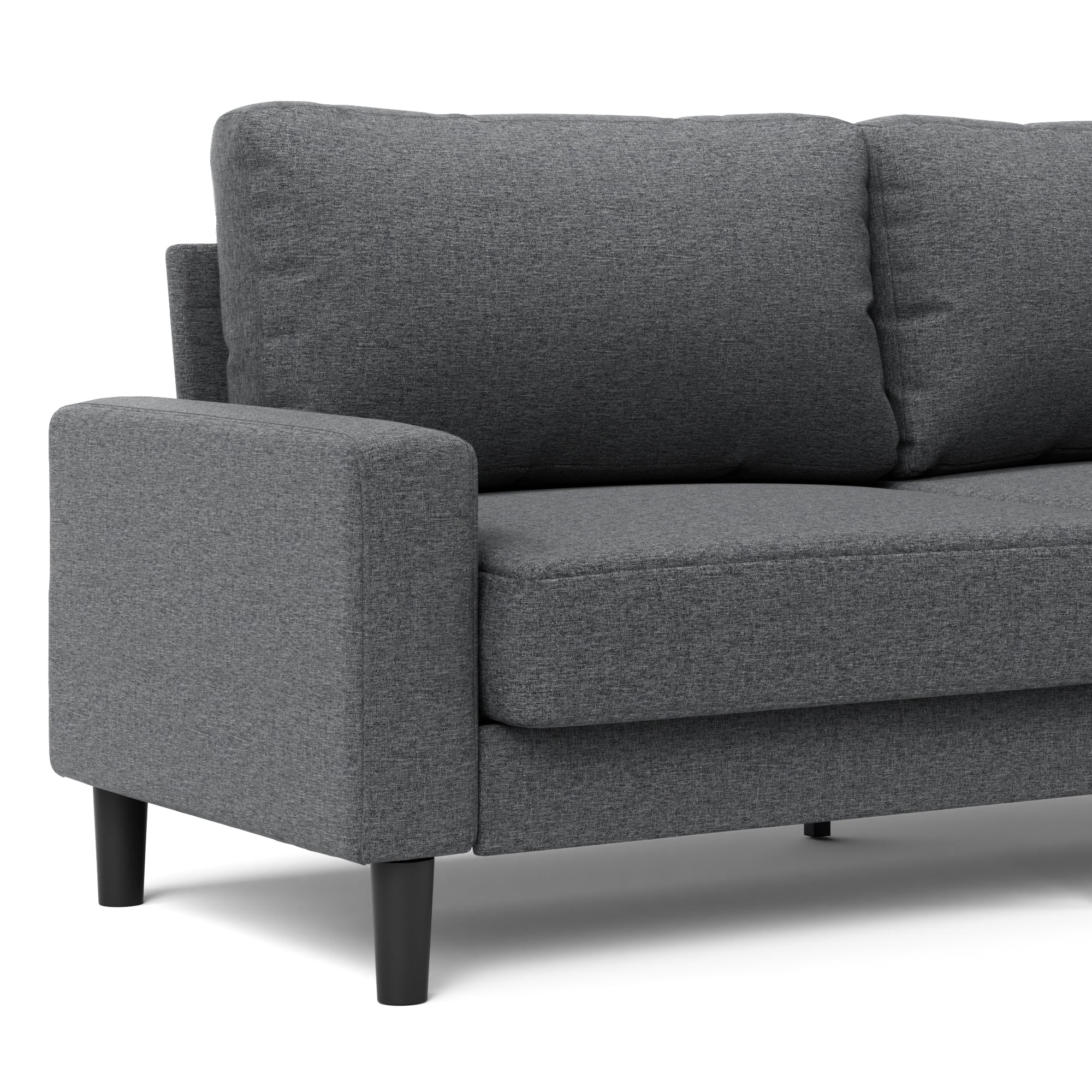 Zinus 76" Harmony Indoor Fabric Sofa, Dark Gray