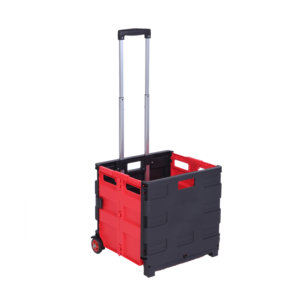 Tebru TwoWheeled Collapsible Handcart Rolling Utility Cart with seat