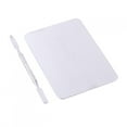 thumbnail image 2 of Makeup Palette Rectangle Shape Mixing Plate Tools With Spatula,  Stainless Steel, Modern Artistic Texture, Home and Professional Use, Small Gift, 2 of 7