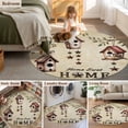 thumbnail image 5 of Round Rugs 5Ft, Sweet Home Round Area Rug Washable Indoor Throw Carpet, Western Stars Bird Houses Country Vintage Soft Non Slip Circle Rug for Cabinet Bathroom Home Decor Aesthetic, 5 of 8