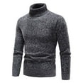 thumbnail image 2 of pstuiky manga larga para hombre, Suéter grueso de cuello alto para hombre con mangas largas y base cálida de punto. camisetas de hombre m, 2 of 6