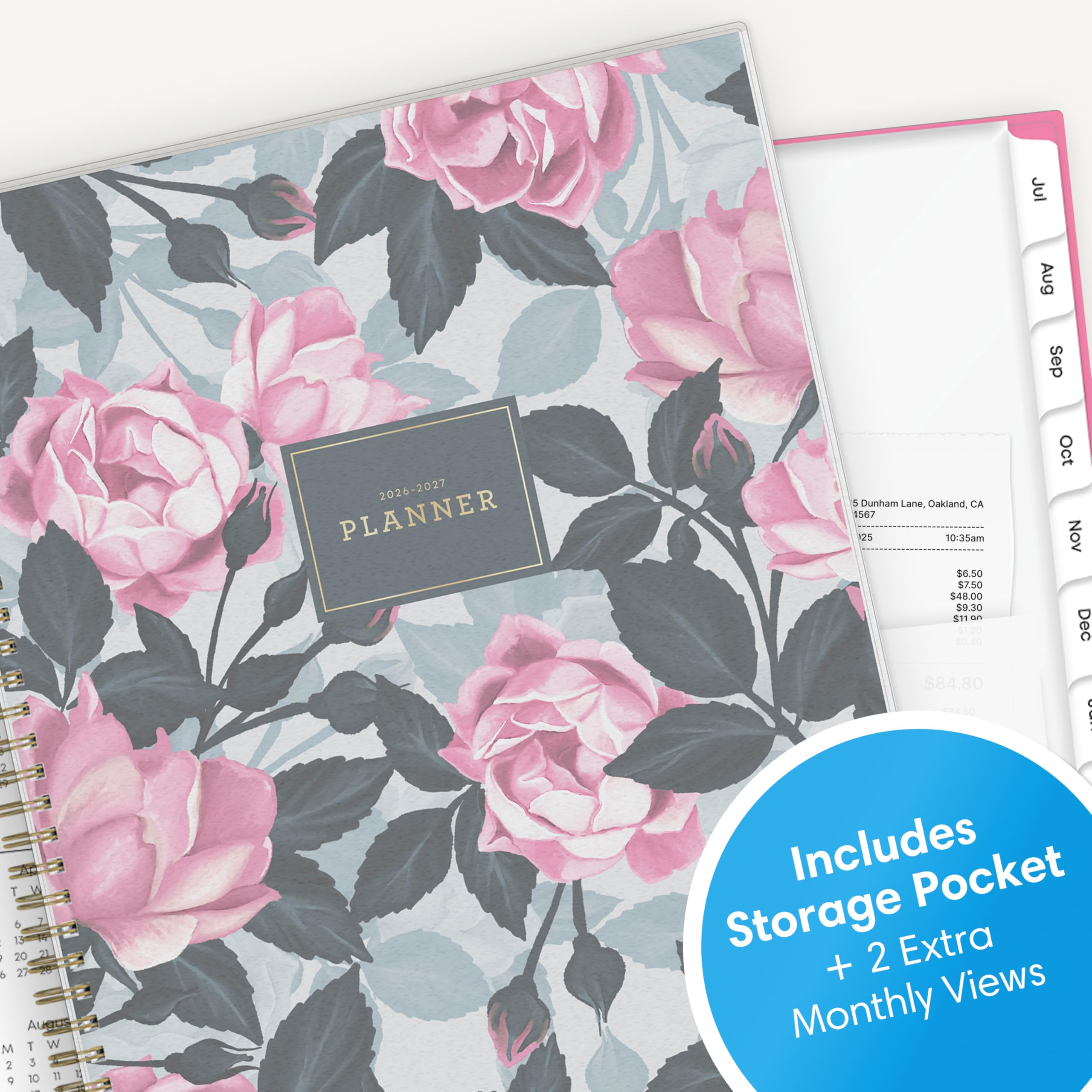 Blue Sky 2026-2027 Weekly and Monthly Planner, 8.5" x 11", Roosevelt Pink photo 2