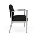 thumbnail image 2 of Amherst Steel Reception Waiting Bariatric Chair / Silver Steel / Black, 2 of 3