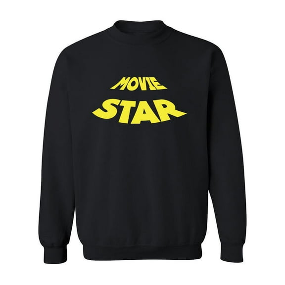 Movie Star In Yellow Font Sweatshirt Men -Image by Shutterstock, Male Medium