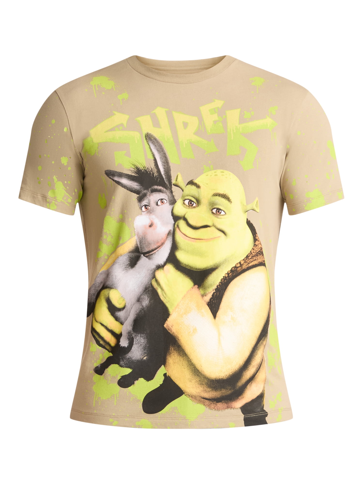 Shrek Men's and Big Men's Splat Graphic Tee, Sizes S-3XL