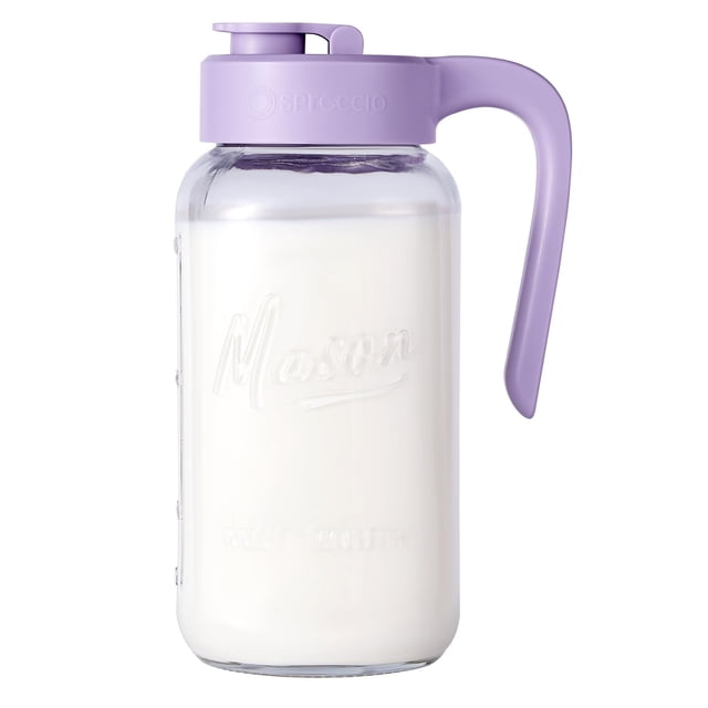 Jarra de vidrio tipo Mason Jar Spreccio de 1,9 L hermética y a prueba de fugas