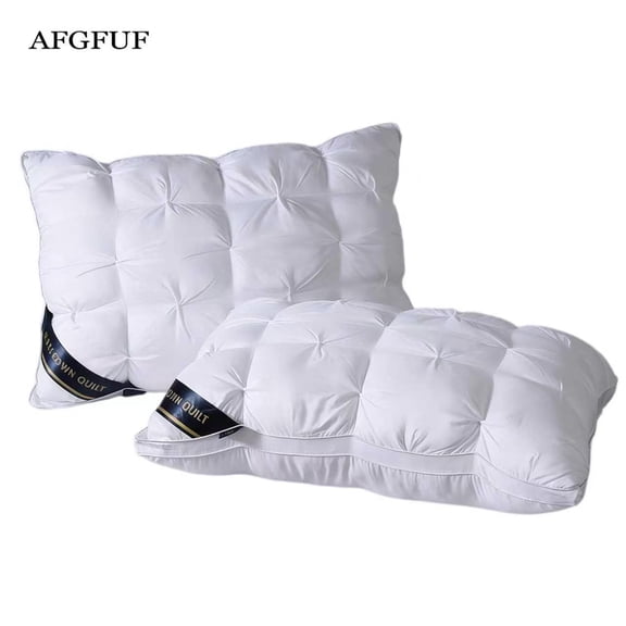 AFGFUF 2-Pack Standard Size Twisted Bed Pillows, 20" x 16.5" Soft Plush Down Alternative, White