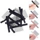 thumbnail image 1 of Peines para pelucas, pinzas para pelucas de 7 dientes, dientes de acero, tela duradera de poliéster, peines para pelucas, gorros para postizos, accesorios para pelucas, herramientas (negro), 1 of 5