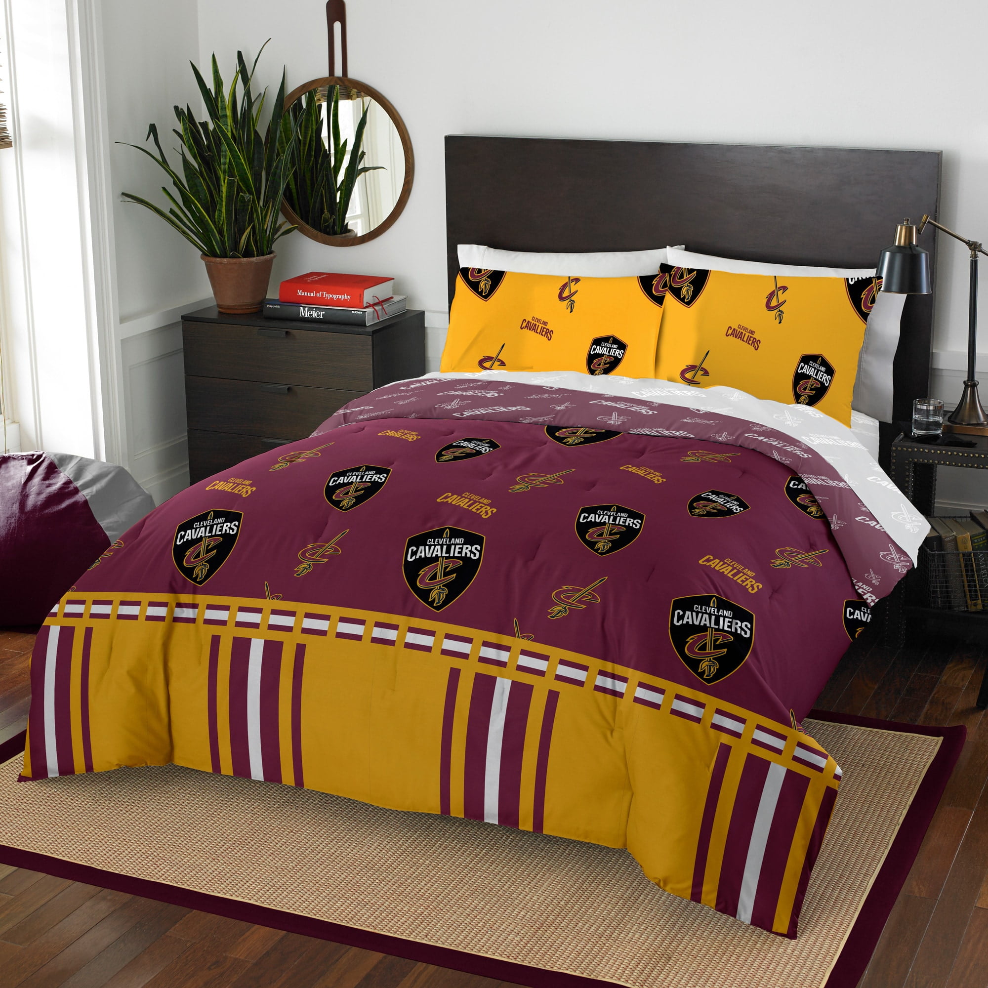 NBA Cleveland Cavaliers Bed in Bag Set, Queen Size, Team Colors, 100%  Polyester, 5 Piece Set - Walmart.com