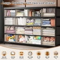 thumbnail image 4 of Dresser TV Stand for 55" TV with 13 Drawers, Wide Dresser for Bedroom, Large Dressers & Chest of Drawers for Bedroom Living Room Entryway, Sturdy Metal Frame, 39.4"Wx 31.5"H x 11.8"D,Dark Gray, 4 of 13