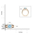 thumbnail image 4 of ANGARA Natural Cushion 1.95 ct Aquamarine Celtic Knot Cocktail Ring in 14K Rose Gold for Women (Size-8mm) | March Birthstone, Birthday, Anniversary, Jewelry Gift for Women | Natural Aquamarine Ring, 4 of 9