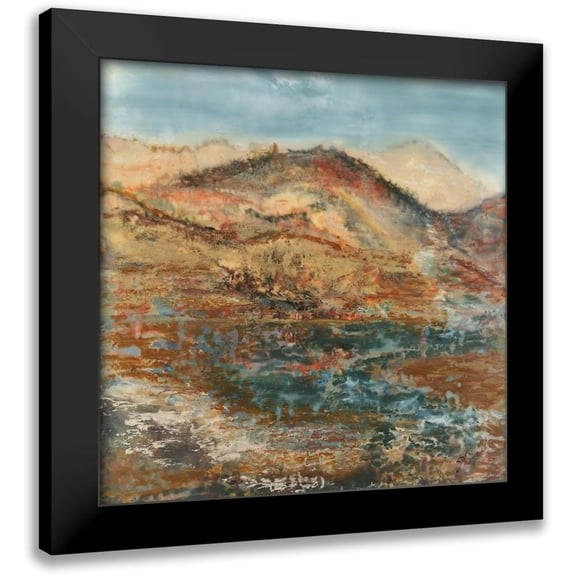 Shanti, Shima 12x12 Black Modern Framed Museum Art Print Titled - Wending Way